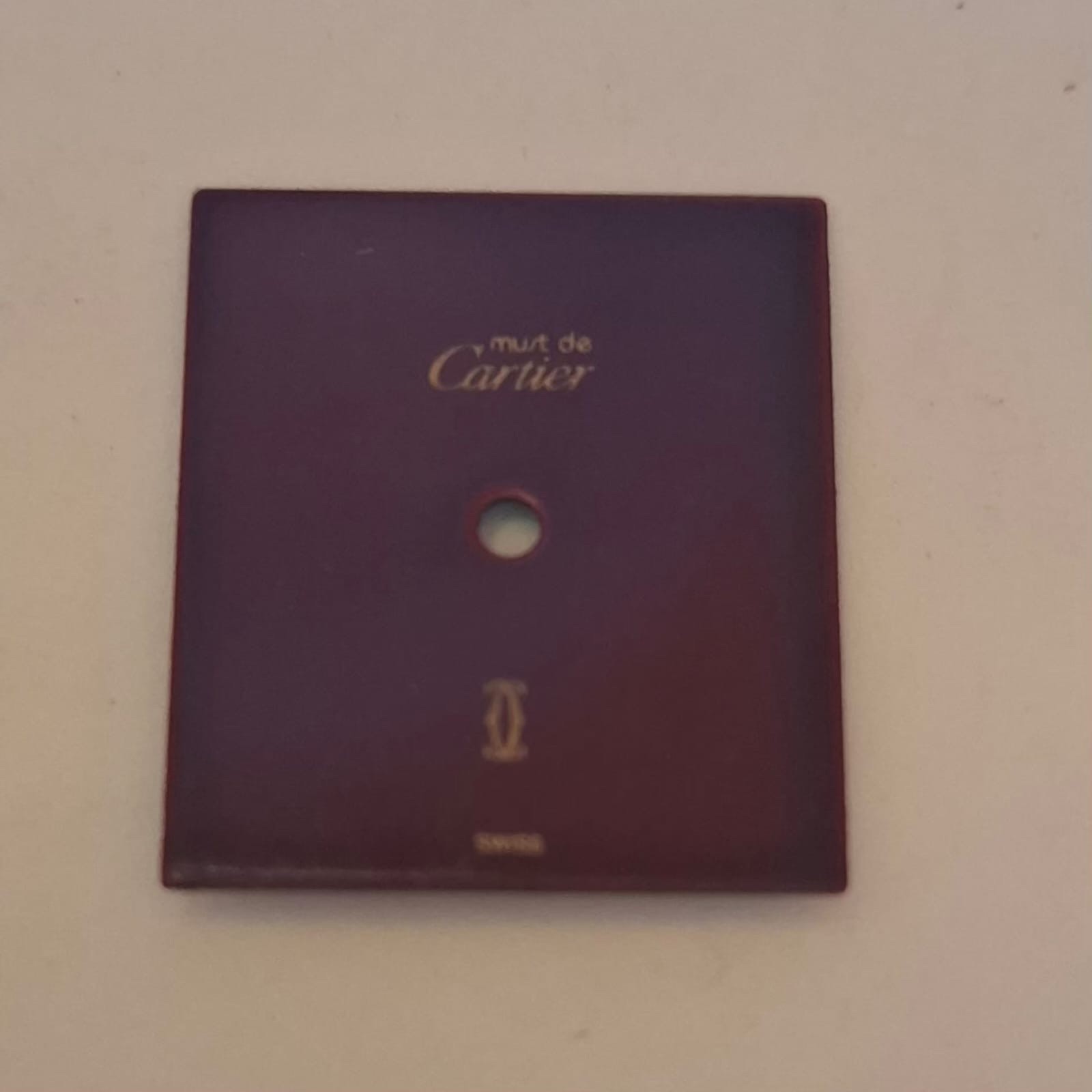Cartier Tank Ladies Dial burgundy used