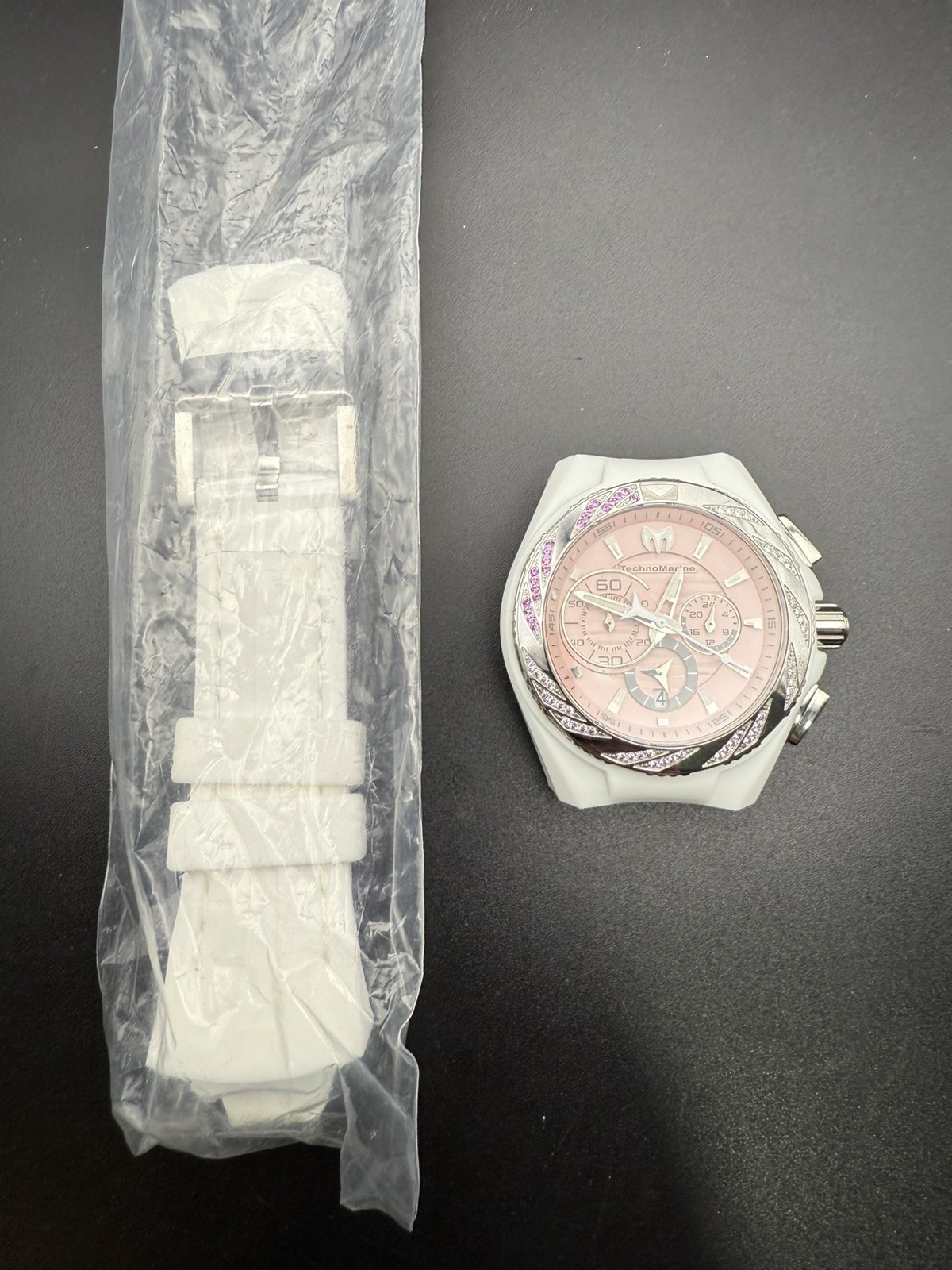 Techno Marine watch women pink With Sapphire Bezel Not Working – Needs repair C2