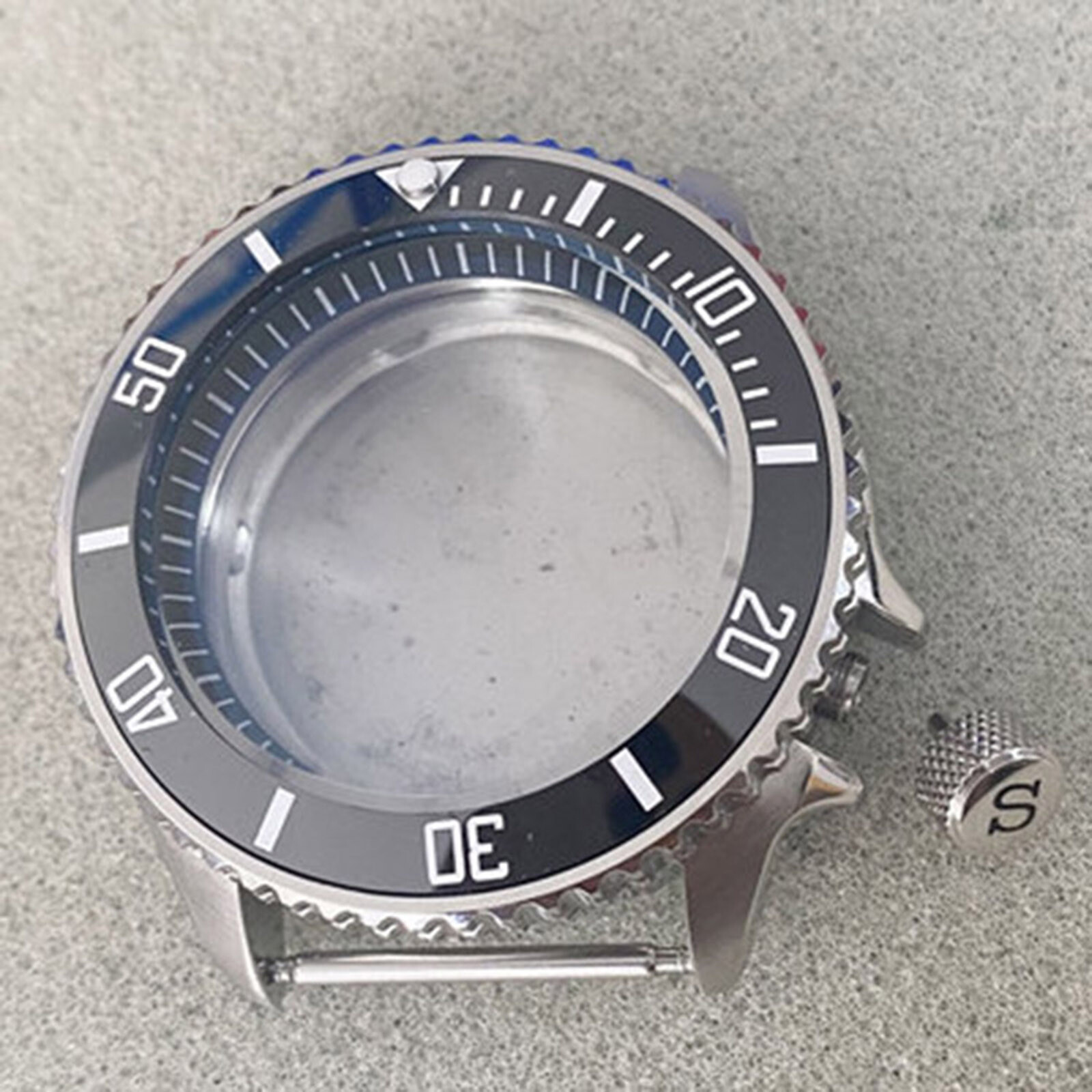 41.5MM Black Inner Shadow Watch Case Mineral Glass for SKX007 NH35/NH36 Movement