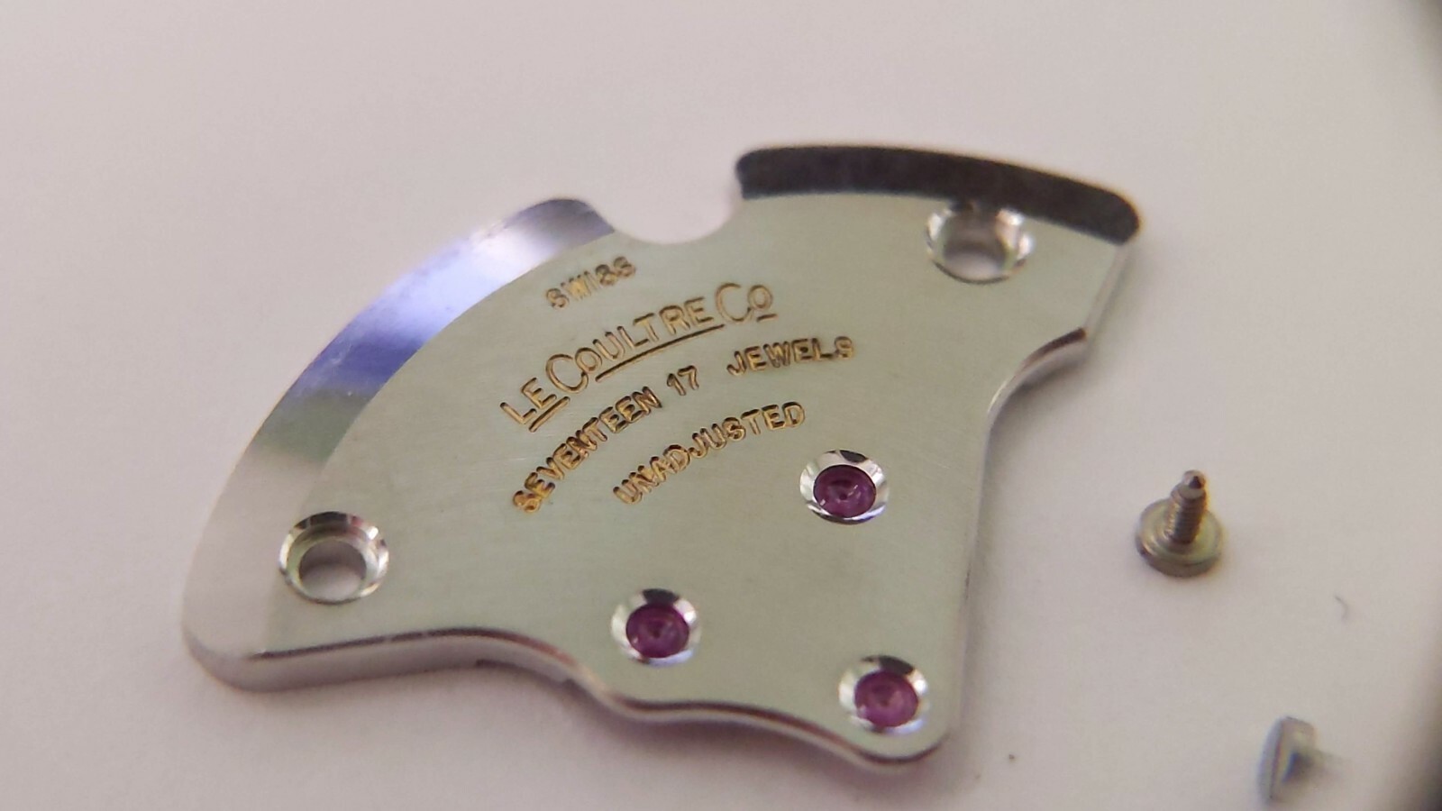 Lecoultre K866 BRIDGE and 2 SCREWS great condition, pre-owned for watch repair
