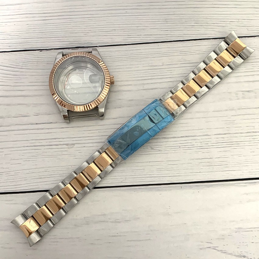 41mm Steel Watch Case 20mm Strap Set Watch Accessory For 8285 Automatic Movement