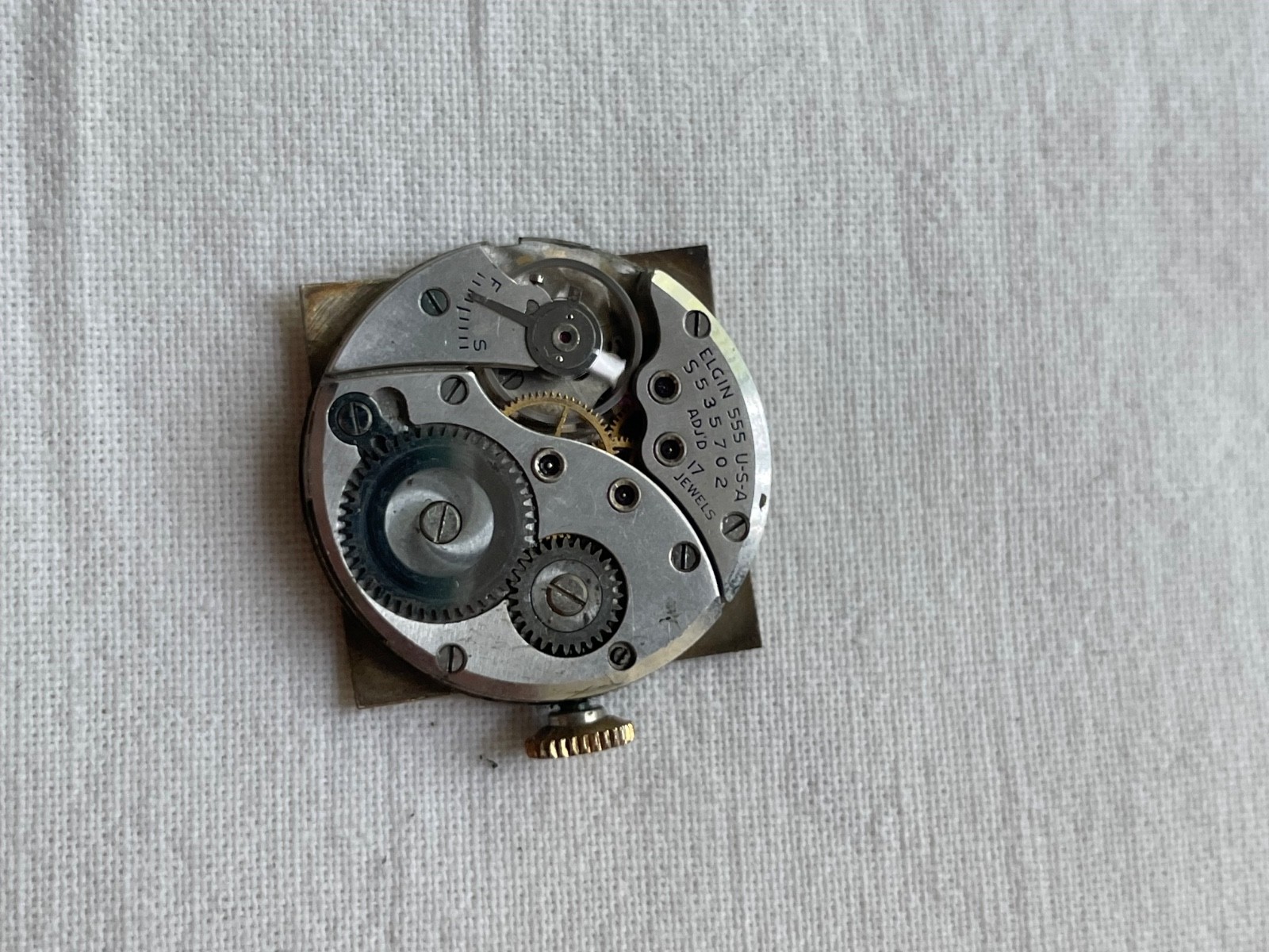 Elgin de luxe 555 – movement for mens watch RUNS, lot0308