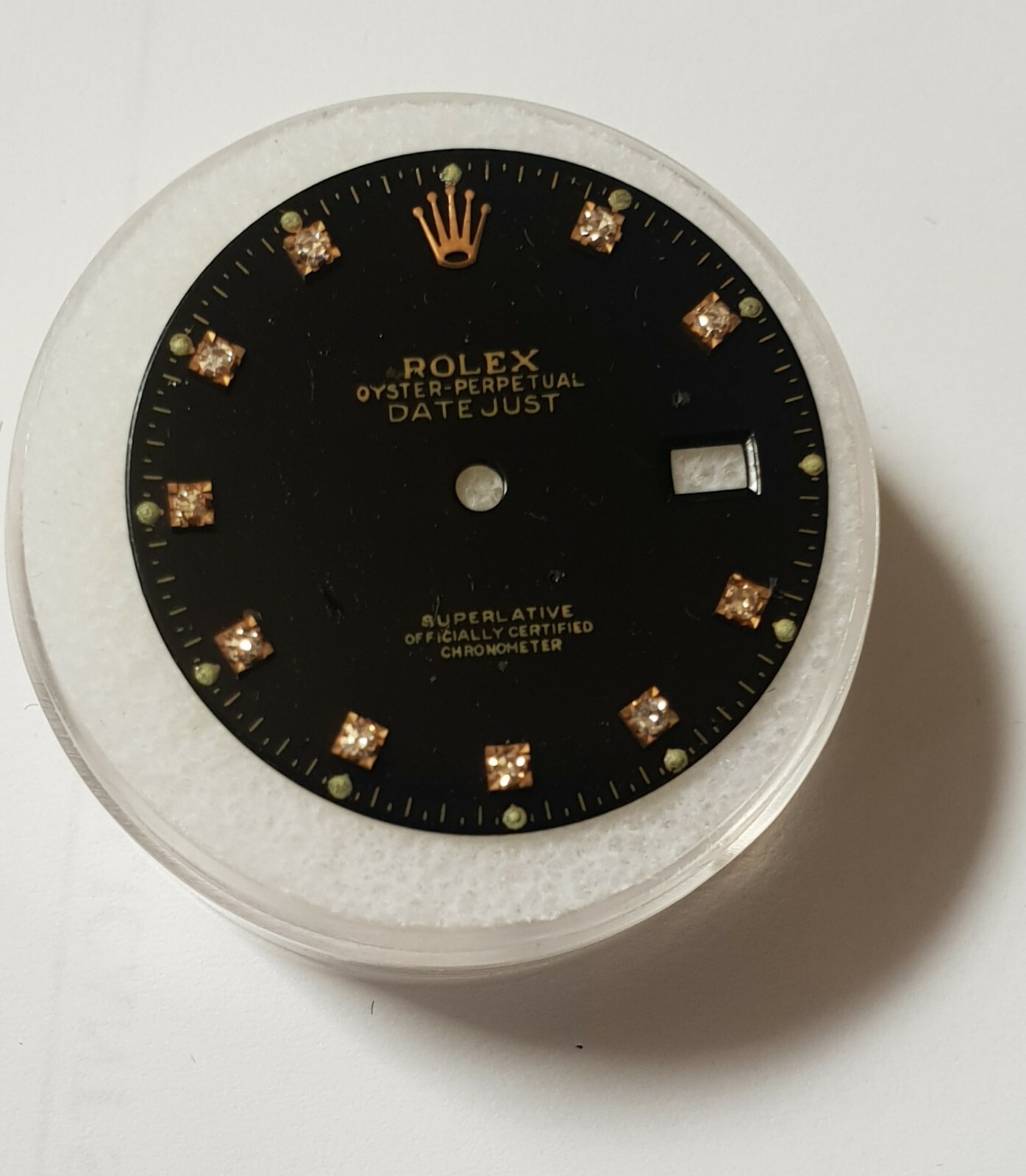 Authentic factory 36mm Rolex datejust black diamond Dial for quick Set watch