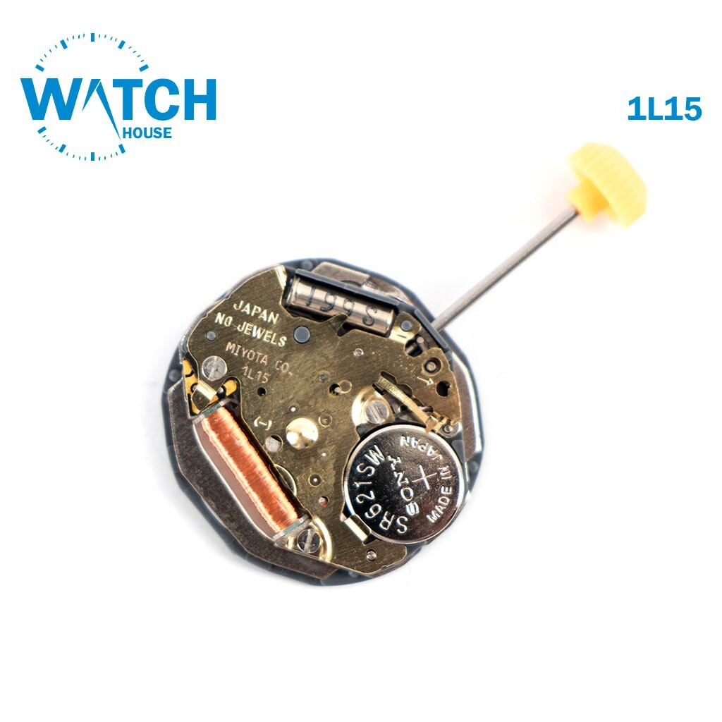 MIYOTA 1L15 JAPANESE QUARTZ MOVEMENT, White Date Disk ON 3 , 2 HANDS .