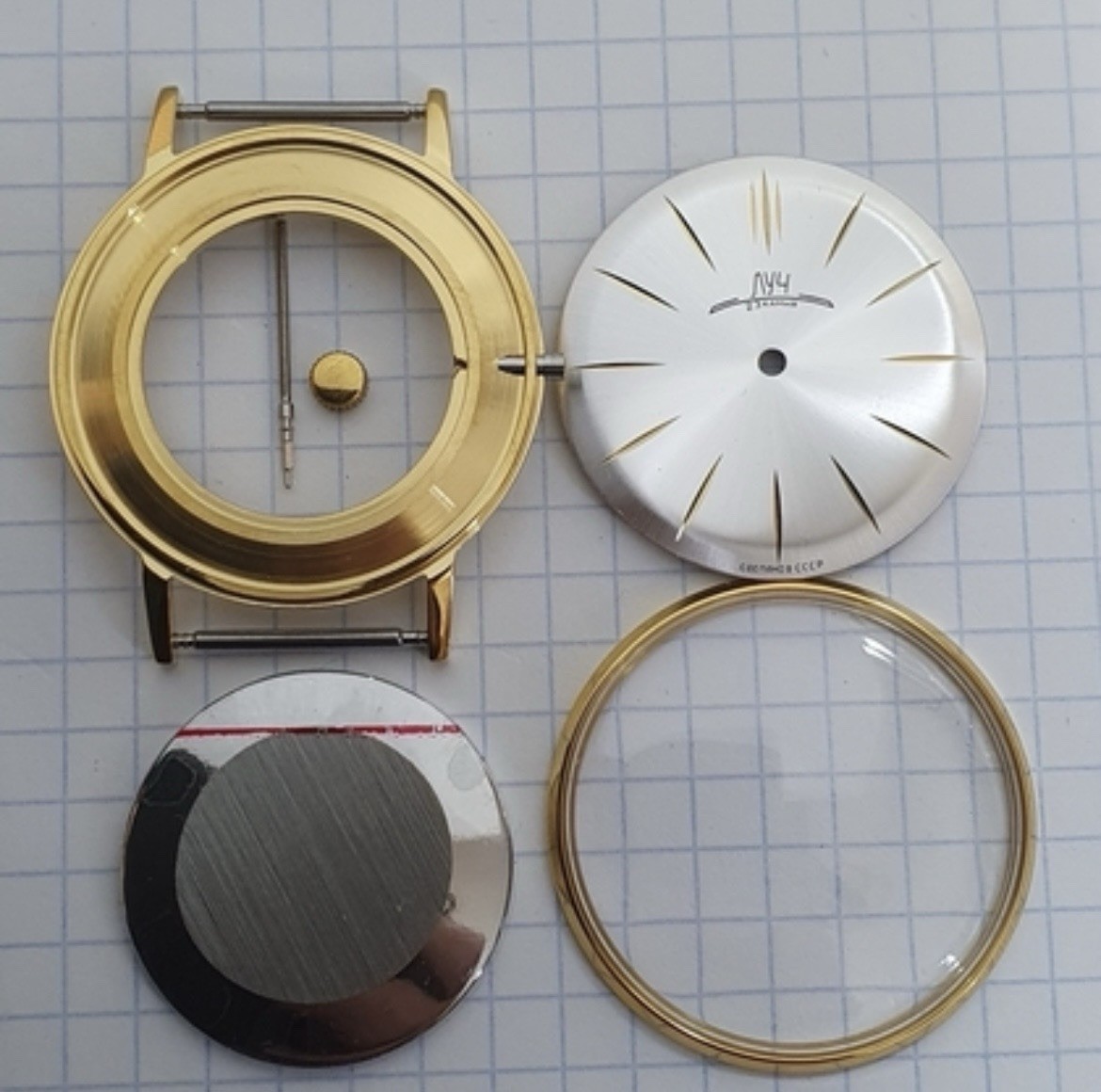 Luch Marriage Watch Parts Set – Case Dial Hands – No Movement – Aftermarket