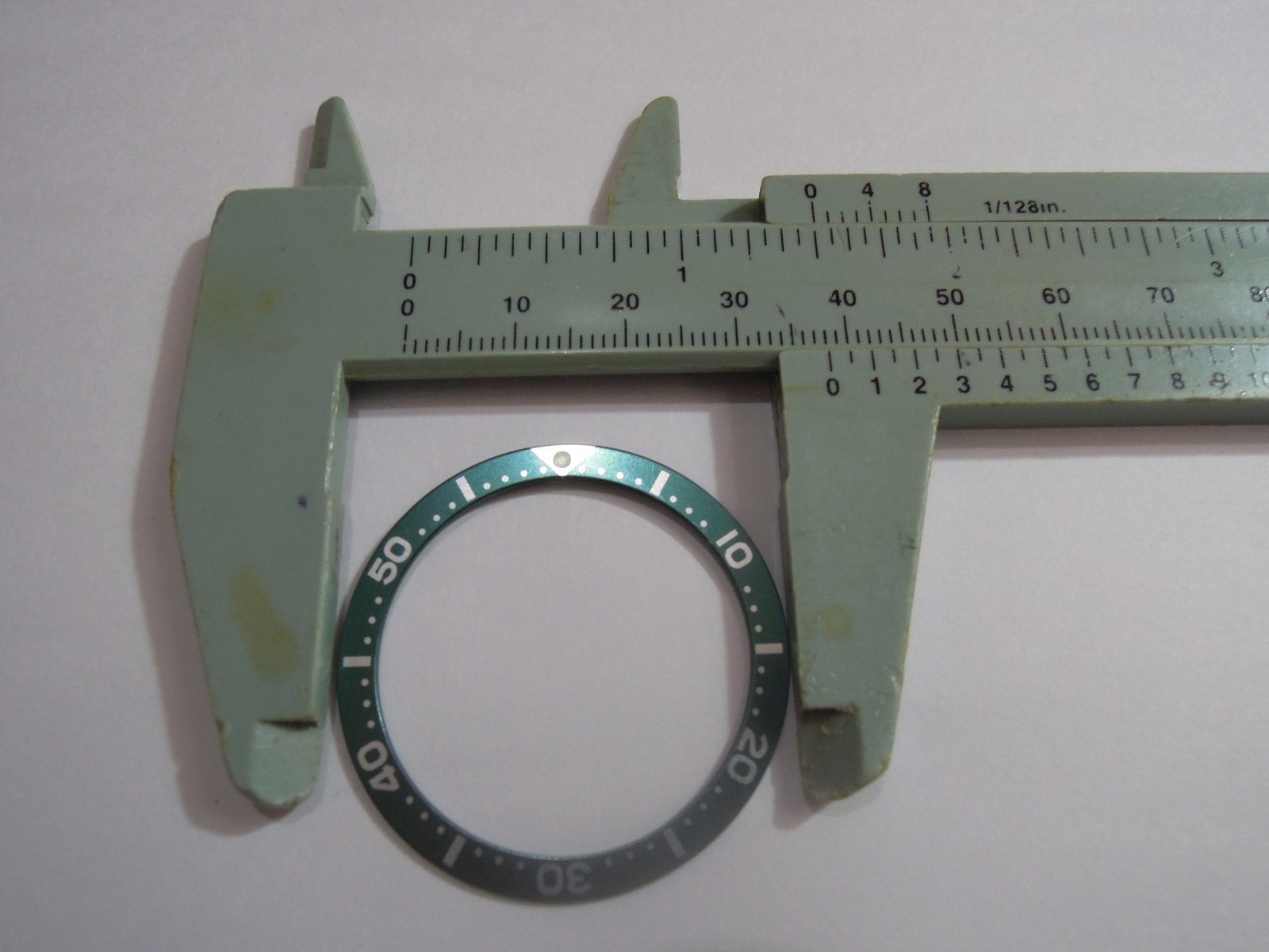 NEW GREEN FLAT BEZEL INSERT 38MM LARGE DIVERS SKX007/7002-7001/6309-7040 WATCH