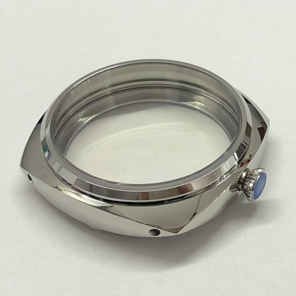 47mm Silver Watch Case Fit For ETA6497 6498 Seagull ST3600 3621 Watch Movement