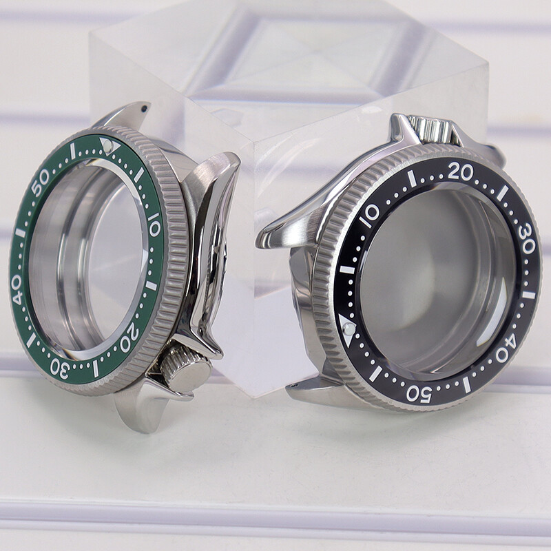 38mm sapphire glass Watch case parts Ceramic bezel For Seiko NH35 NH36 Movement