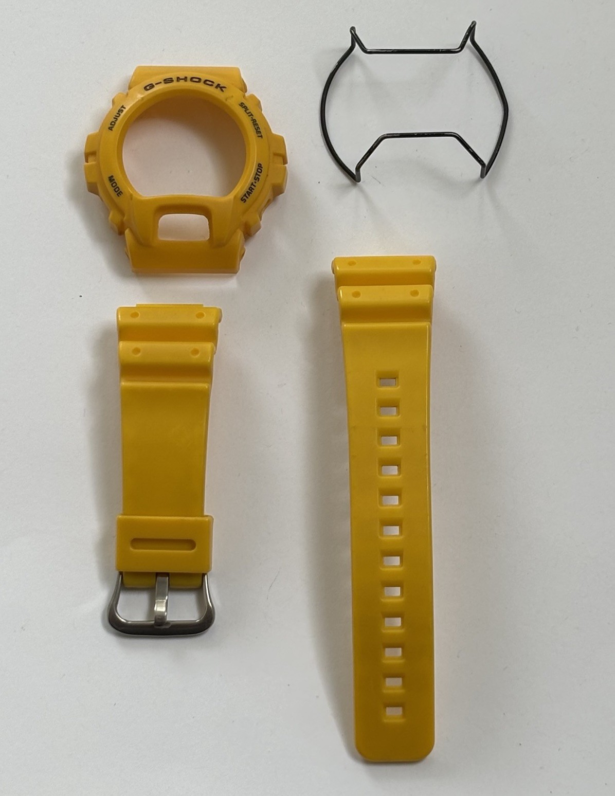 Genuine Casio Bezel Band & Metal Guard For DW6930 Fox Fire Watch Yellow Rare Vtg