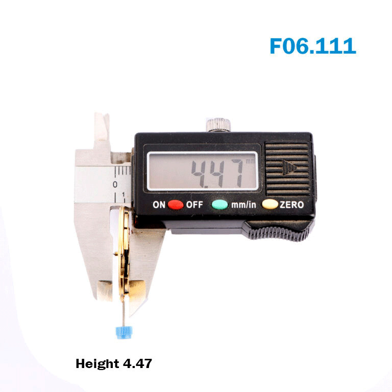 ETA F06.111 Swiss Watch Movement , White Date Disk at 4, Height 3 (4.48).