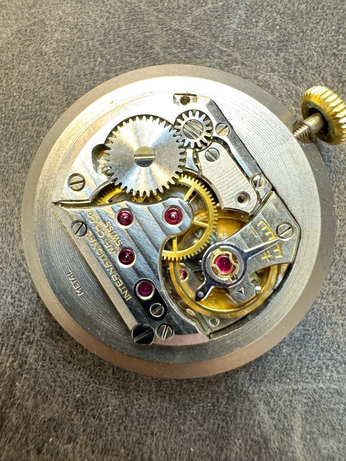Vintage IWC International Watch Company Cal C.41 Wrist Watch Movement Parts