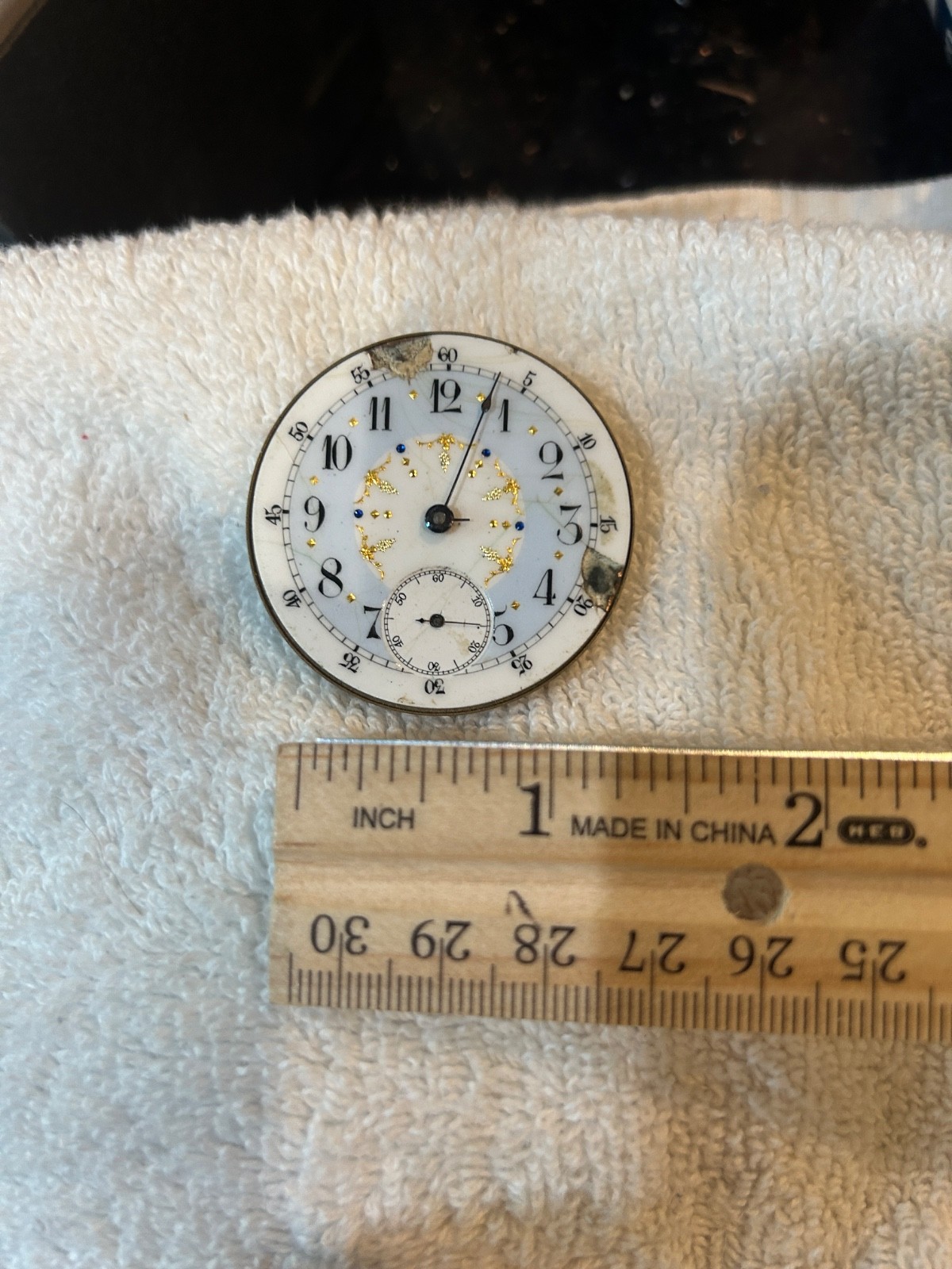 Antique Waltham Royal Art Deco Pocket Watch Movement and Dial