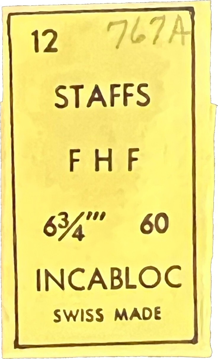 Balance Staff 12 767A Staffs FHF 6 3/4″ 60 Inabloc, Swiss made