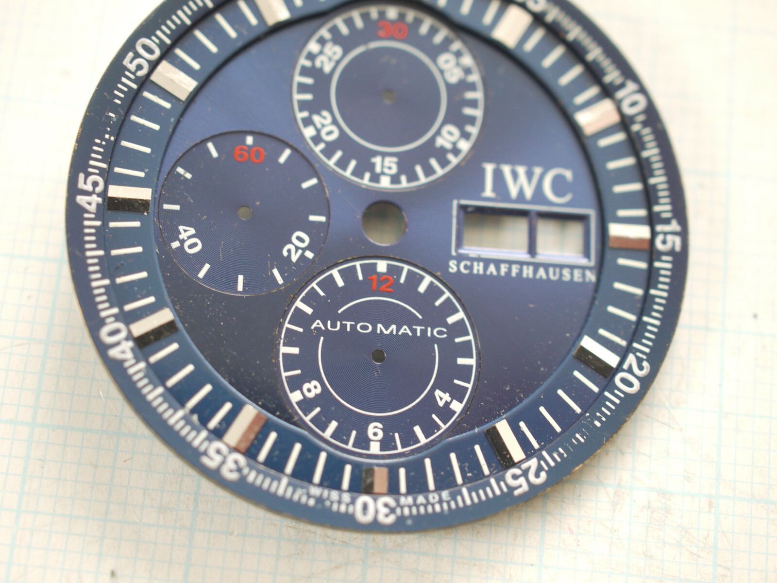 IWC Schaffhausen GST Chrono Split Second Iw3715 36.5mm BLUE DIAL USED
