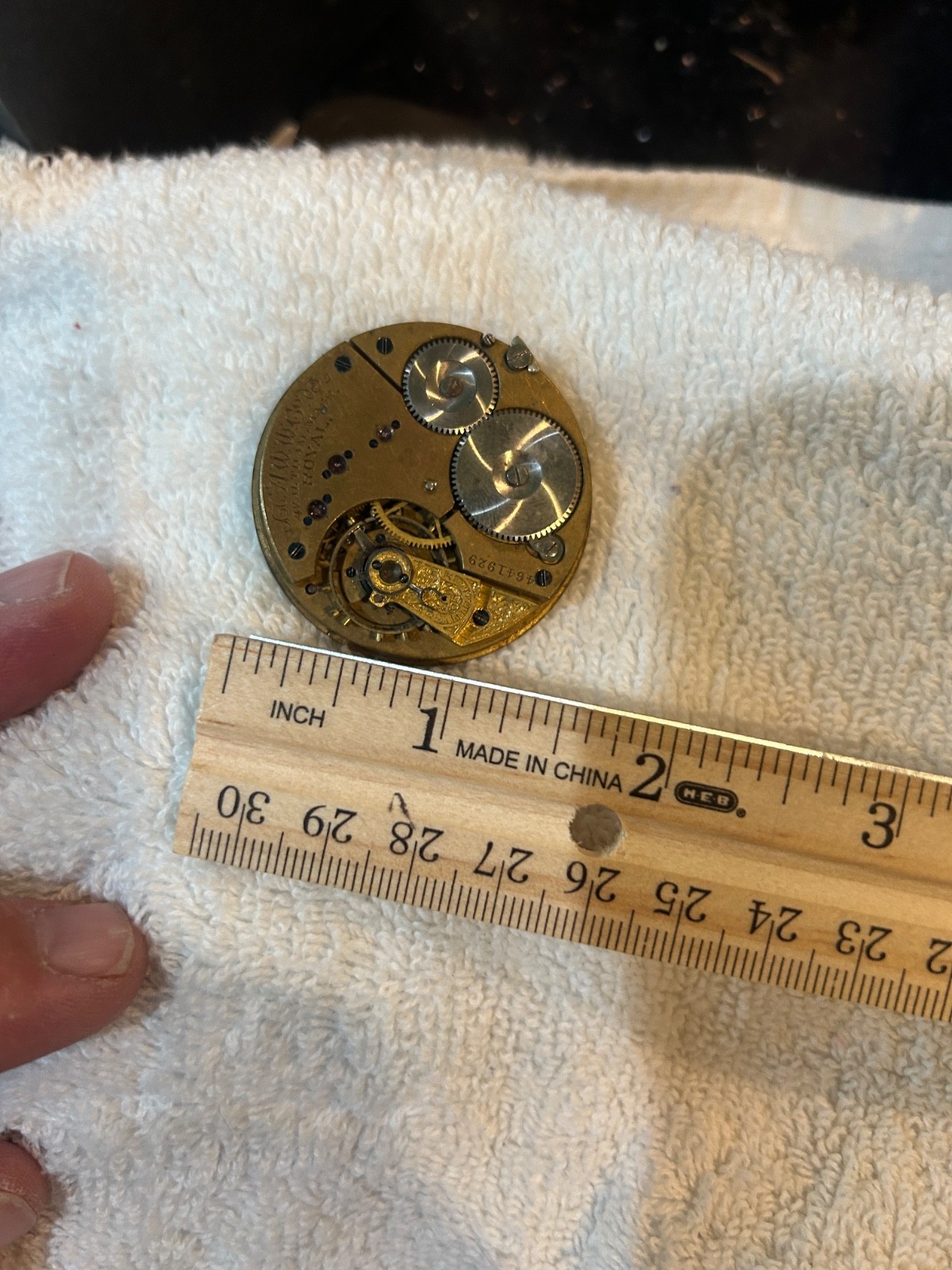 Antique Waltham Royal Art Deco Pocket Watch Movement and Dial
