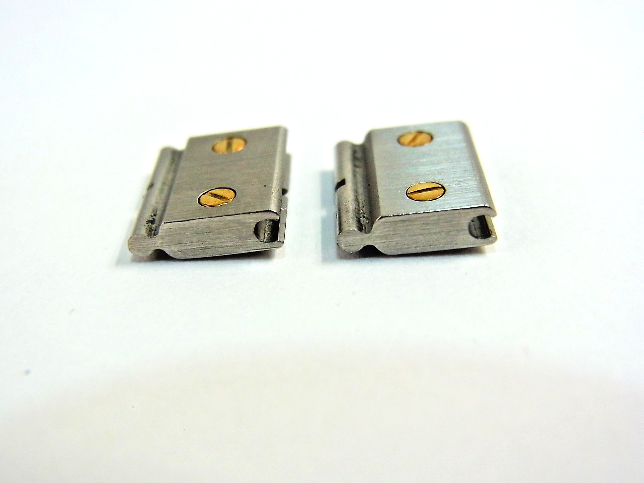 Cartier Santos 10mm Genuine 18K Gold SS Link Push Pin Bracelet Parts 2pcs Set EX
