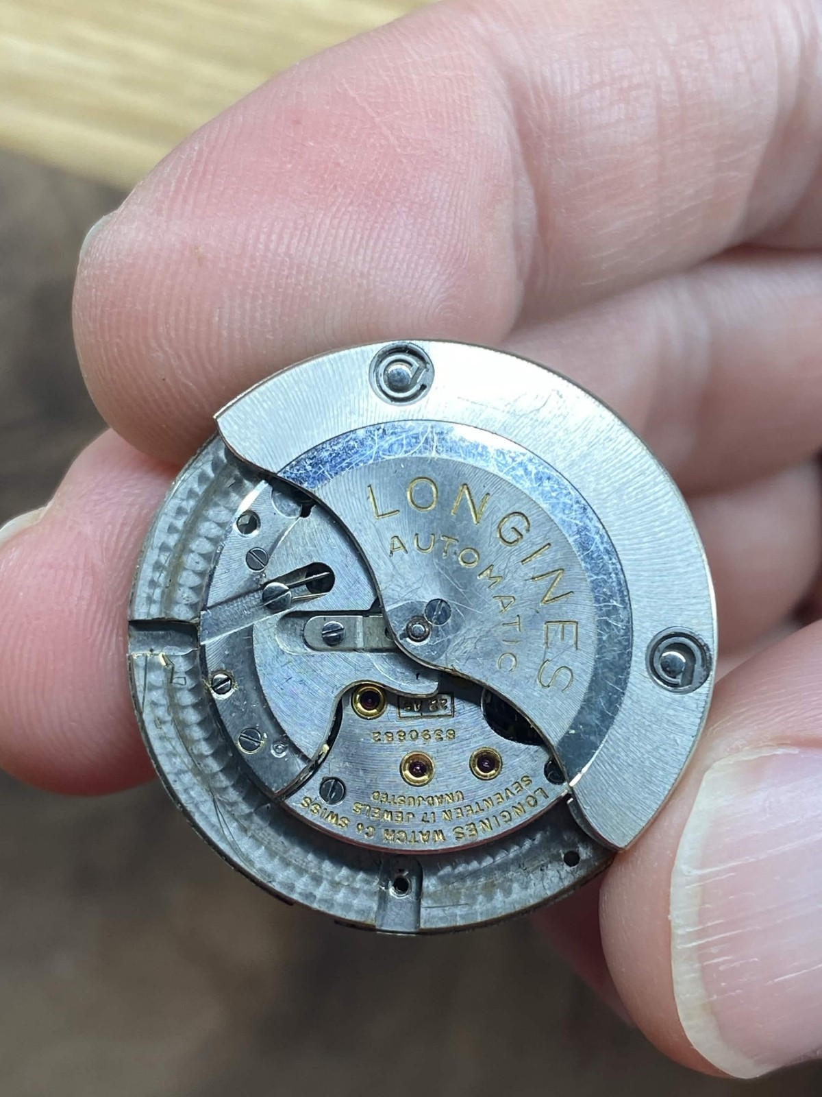 Vintage 1950s Longines Automatic Sector Crosshair Dial Movement – Repair Parts