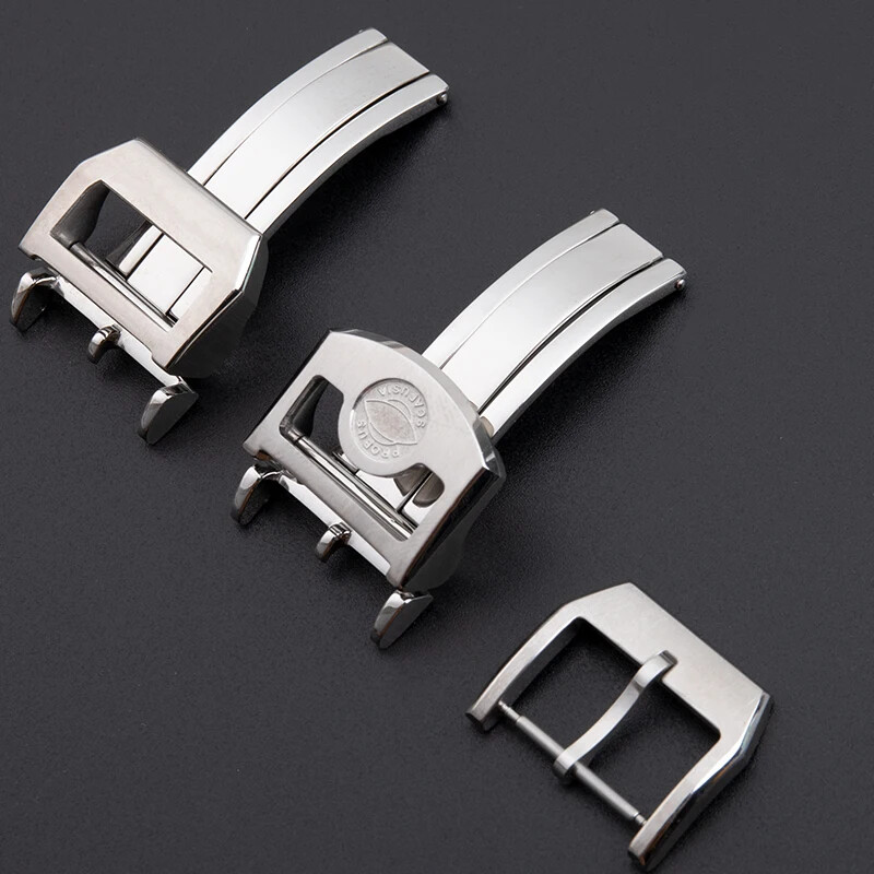 18mm Stainless Steel Deployment Buckle For Pilot Mark Portugieser Watchbands