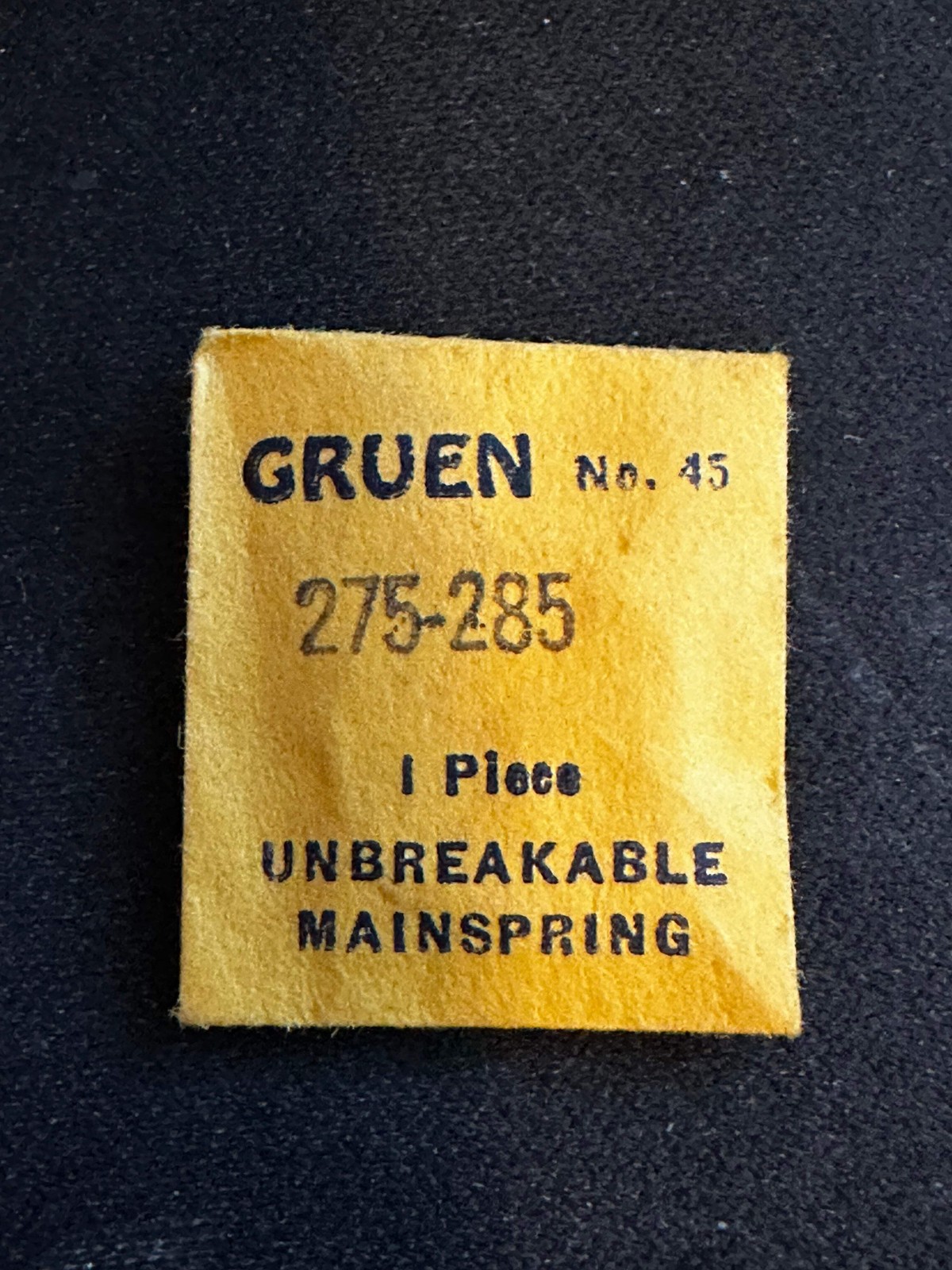 Gruen Factory Mainspring for caliber 275, 280, 285 & 540 movements – steel