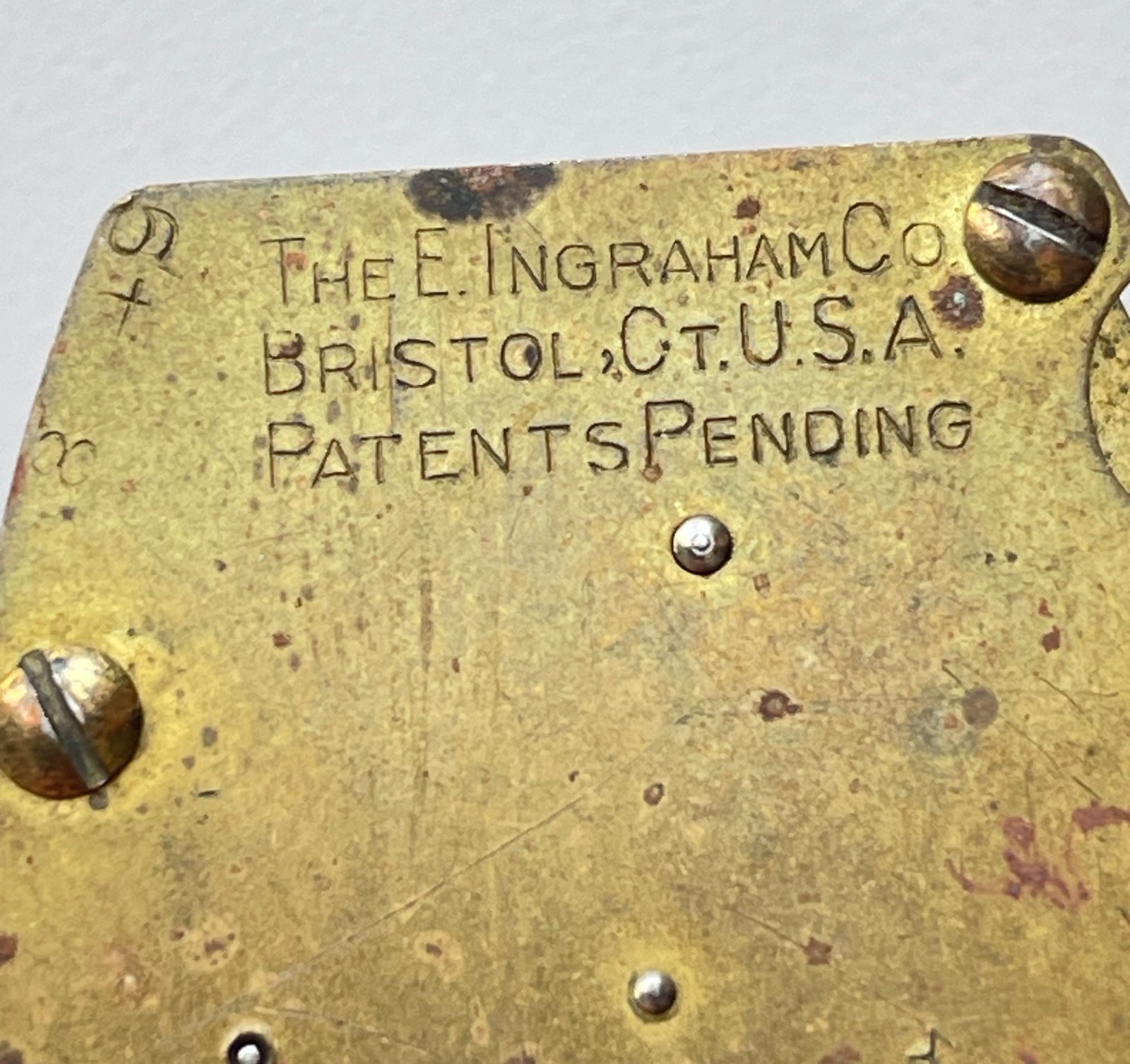 Vintage The E Ingraham Co Bristol Ct Usa Time Master Watch Movement Parts Repair