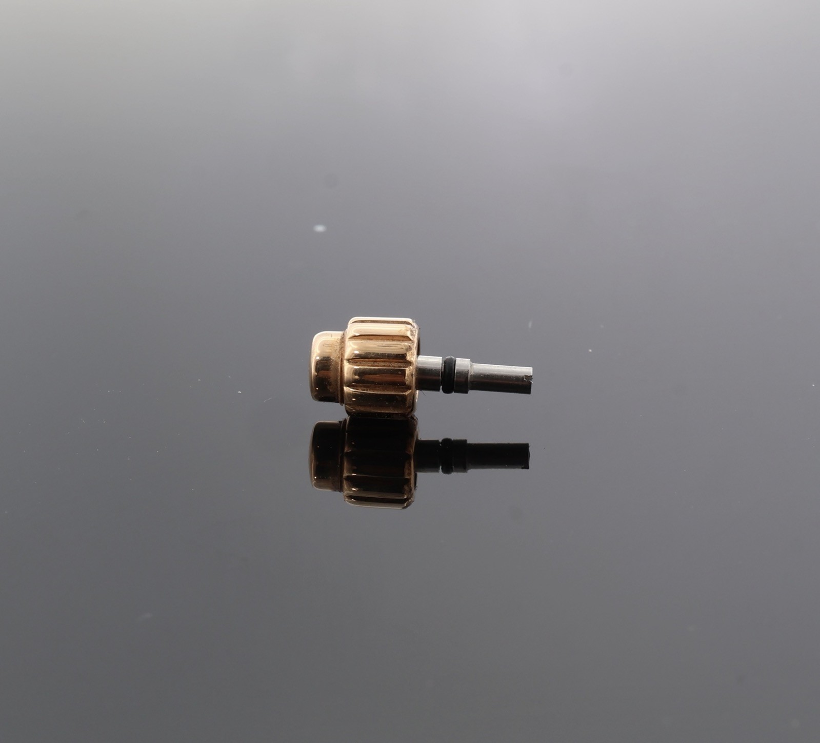 Vintage Genuine Breitling 18k Rose Gold Screw Down Pusher Complete C13356 #2