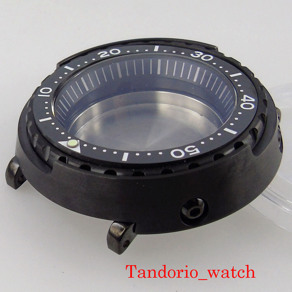 Black Watch Part Fit For NH35A Skx007 Watch Case Sapphire Glass 200m Resistance