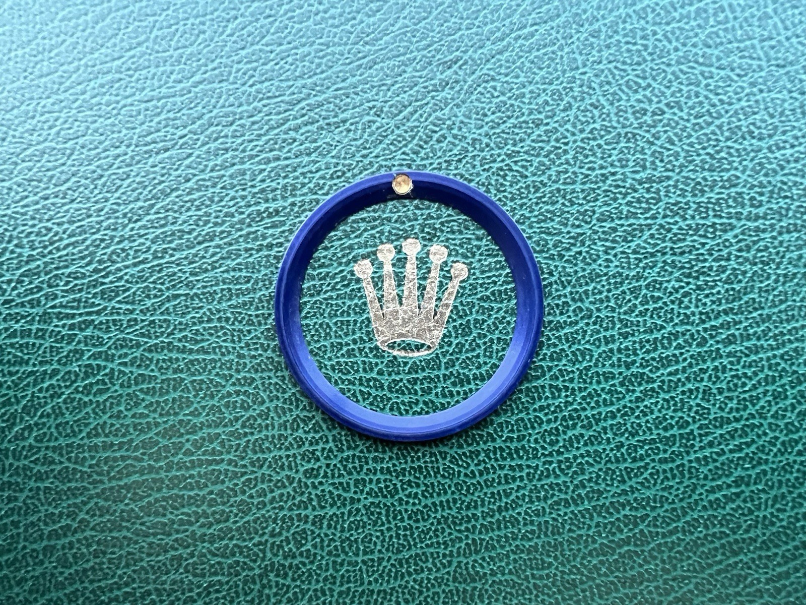 Genuine Rolex Submariner 16803 16613 16808 Flat 4 Blue Silver Bezel Insert #1533