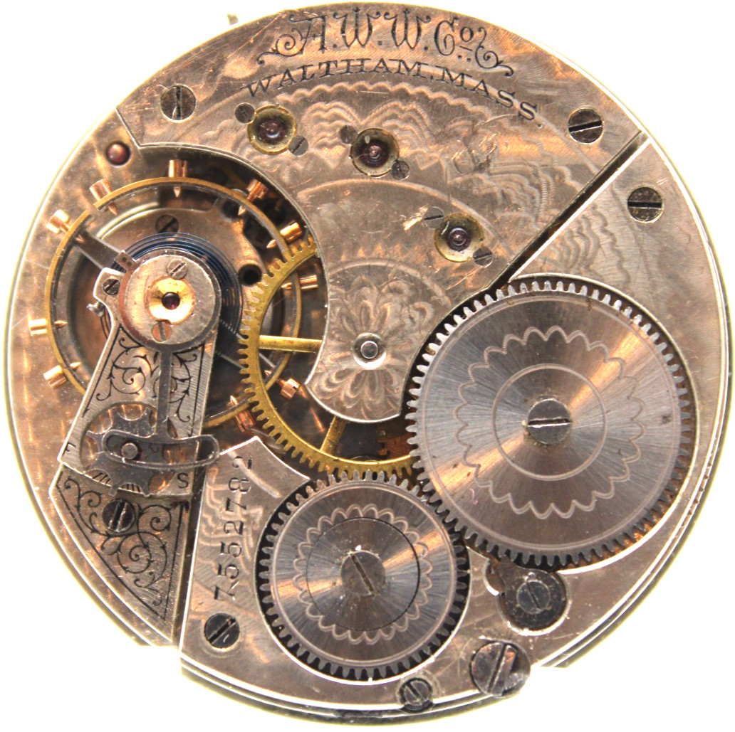 1899 WALTHAM POCKET WATCH MOVEMENT 7552782 GRADE: 28 16s 15j (KK2)
