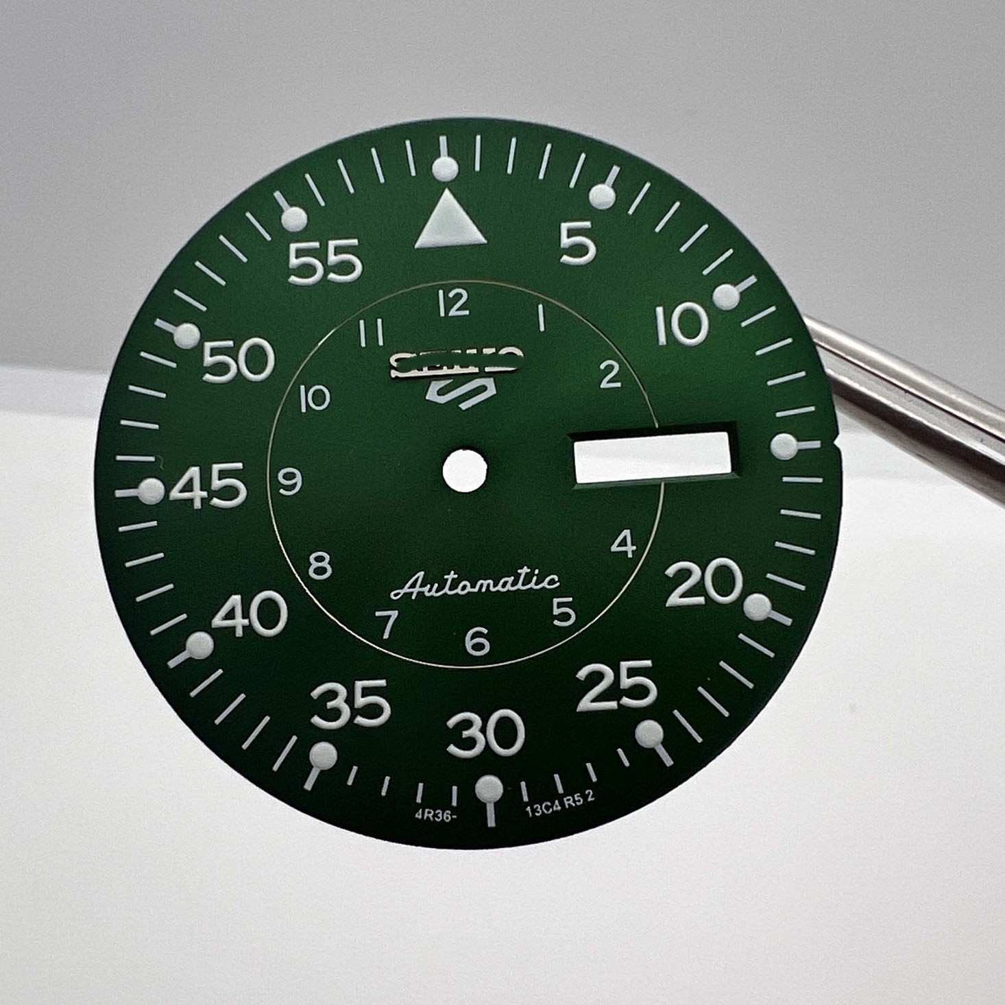 33.5mm Green Luminous Watch Dial Double Calendar for Nh35 Movement Accessories