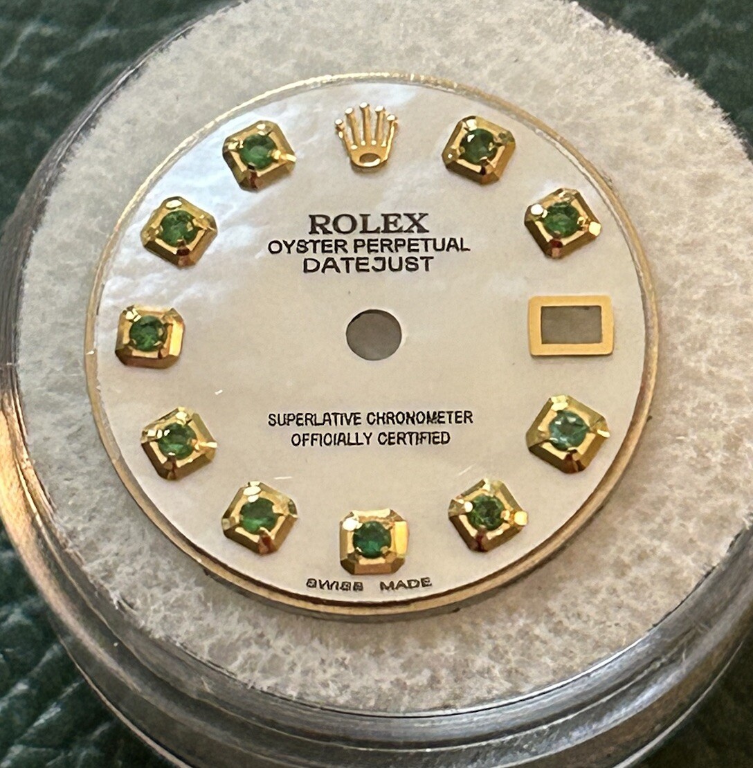 Rolex Ladies Datejust/President Custom MOP Emerald Dial For Models 69173 69178