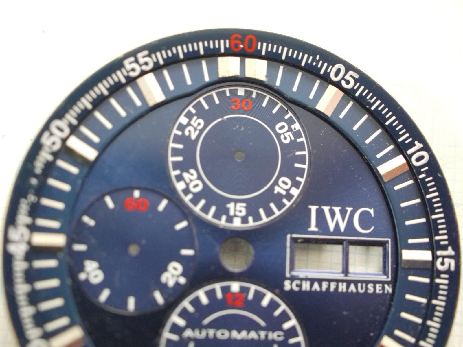 IWC Schaffhausen GST Chrono Split Second Iw3715 36.5mm BLUE DIAL USED