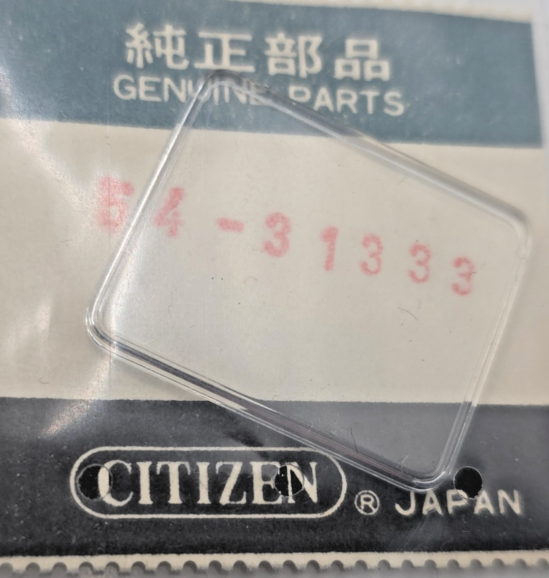 Original Citizen 54-31333 Plexi Vintage Glass 22×26.5mm Carved Top No.s.