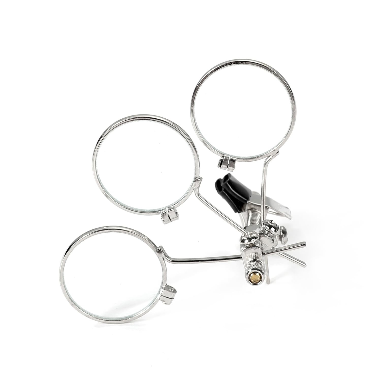 Jeweller’s Eye Loupe 3.3X, 6.6X, 9.9X Triple Ocular Loupe Steampunk Lens Clip…