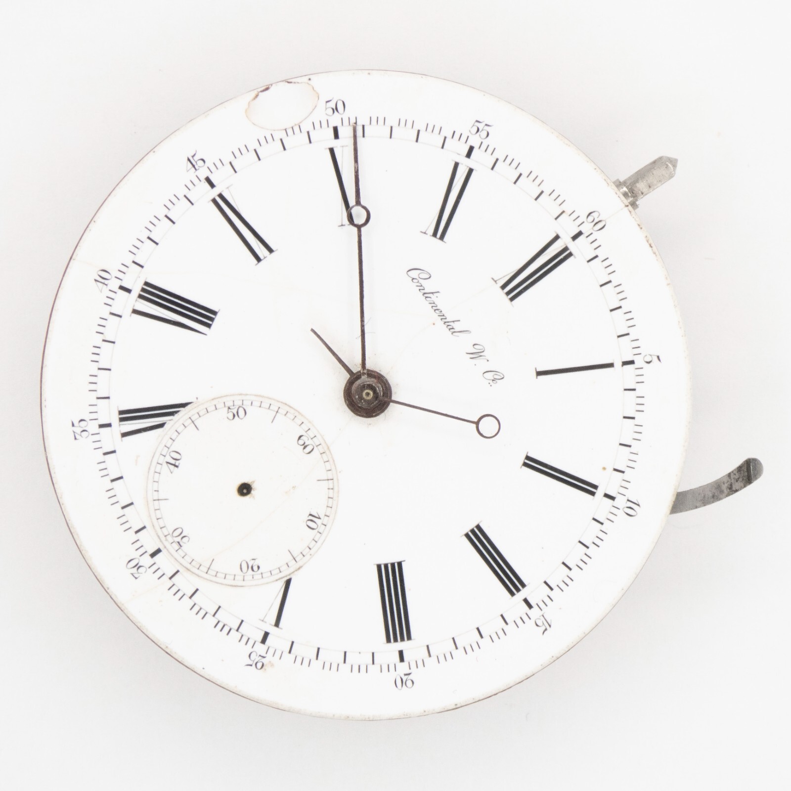 Continental 45.8 x 12.2 mm Lever-Set Chronograph Antique Pocket Watch Movement