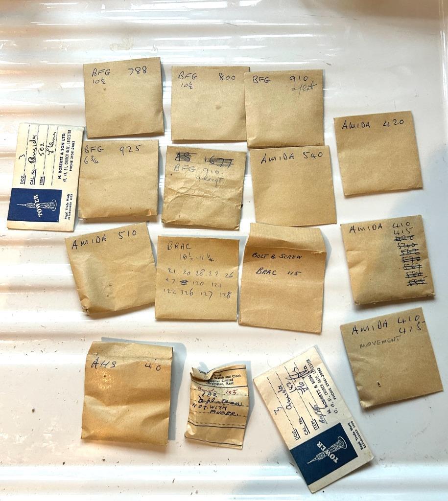 VINTAGE watch Parts – JOB LOT – VARIOUS PARTS/BRANDS – BUNDLE -watchmakers spare