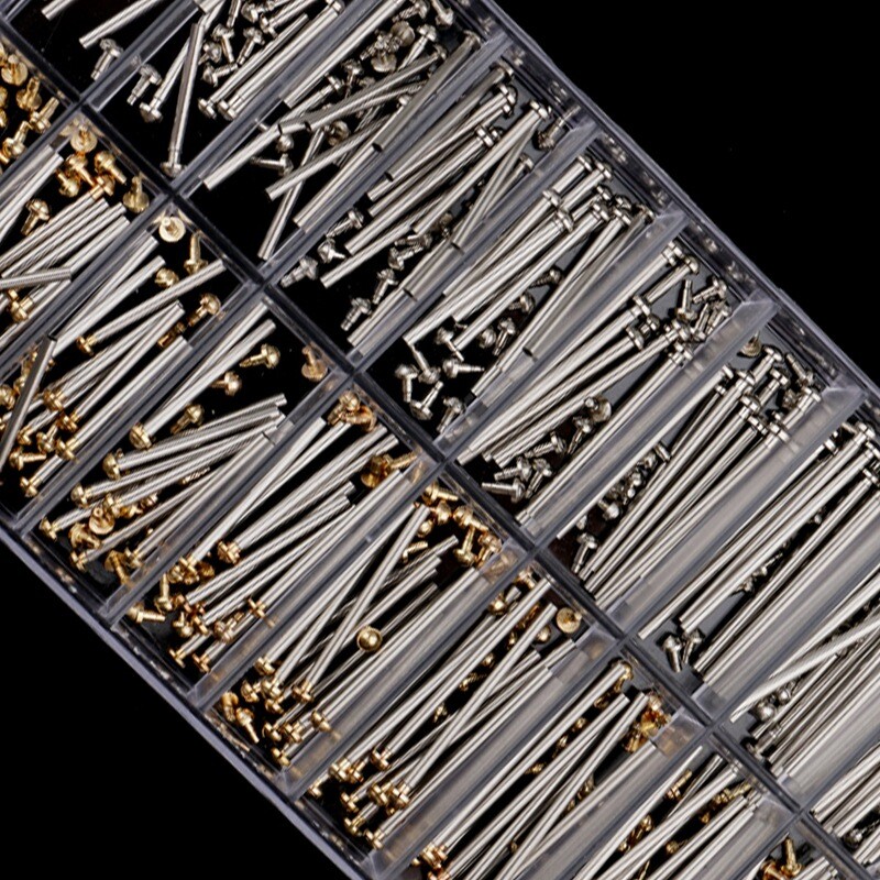 200PCS Watch Strap Screws Link Pins Kit Watch Band Screw Assortment Set 10-28mm