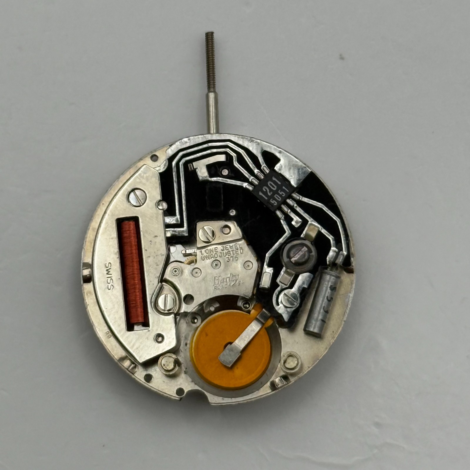 Harley Ronda 375 Watch Movement Running Quartz Swiss Parts Repair Spares 25.6mm