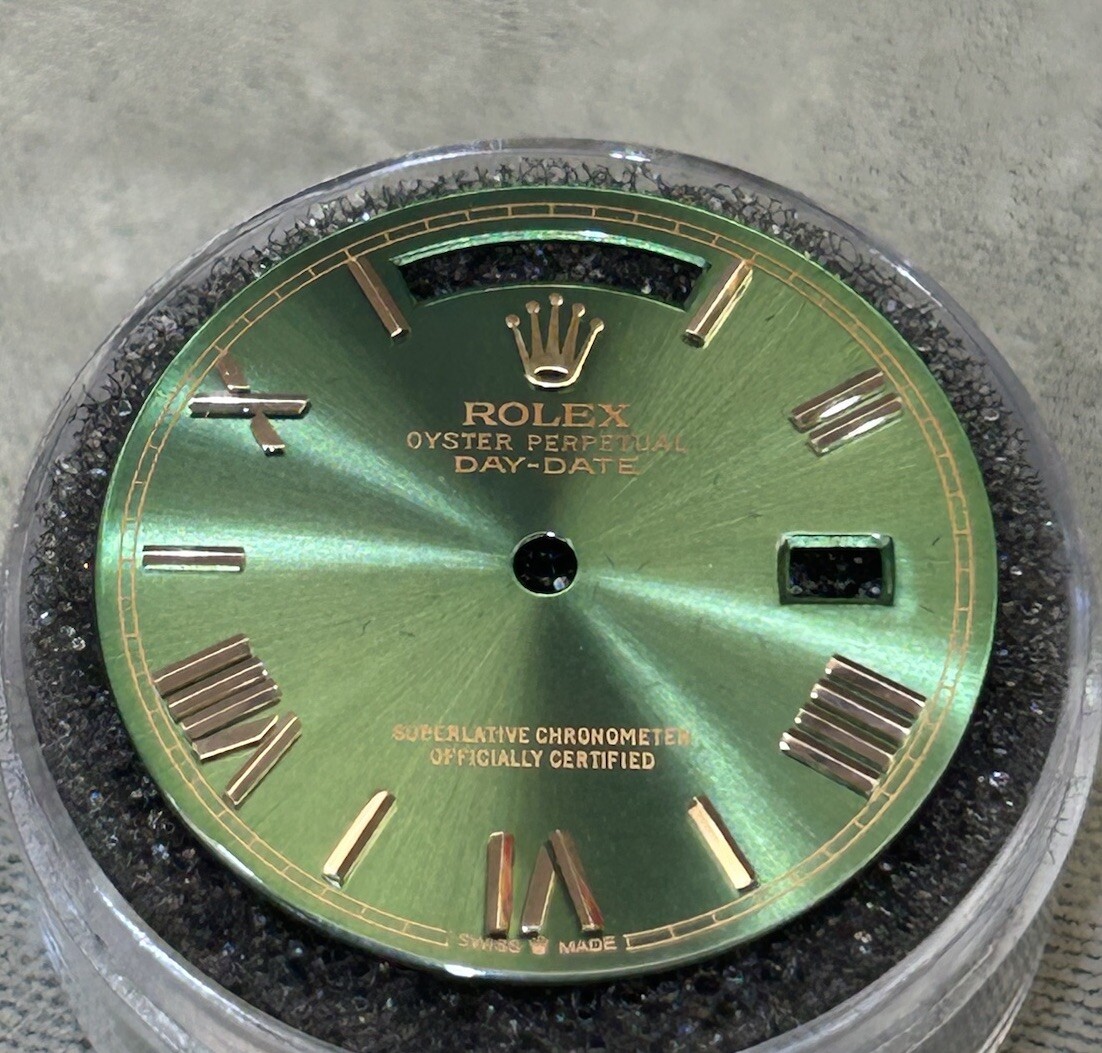 Rolex Quickset President Custom Olive Green Roman Dial Rose For 118235 & 118205
