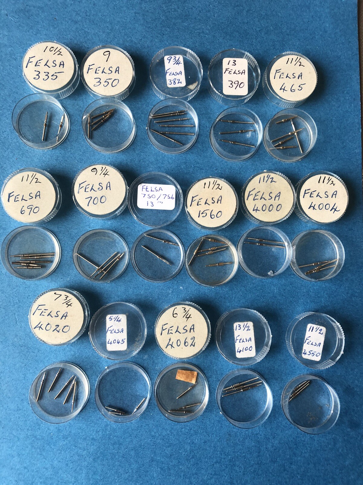 Vintage Watch Stems for FE , FEF, Felsa and FHF Watch movements as seen in photo
