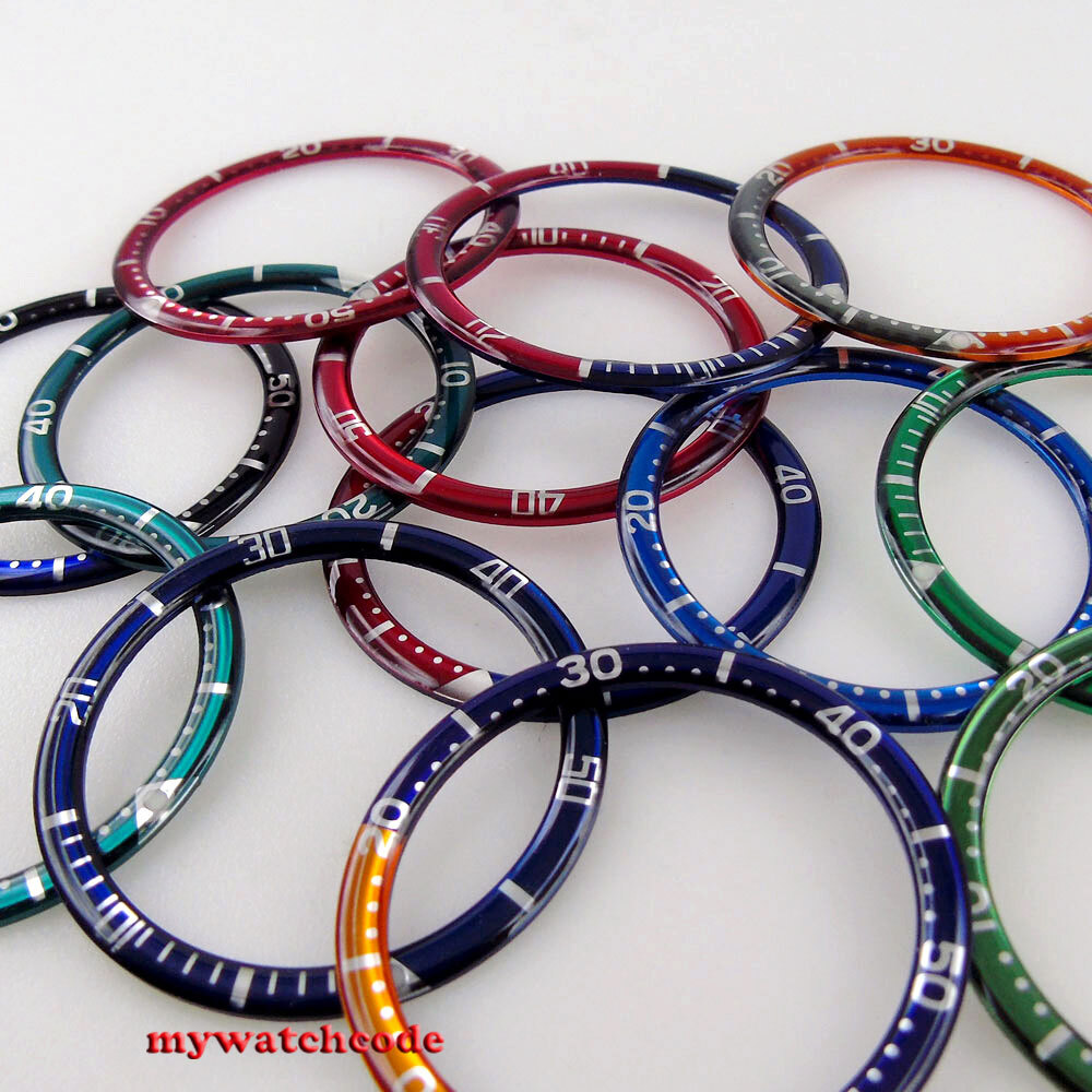 Flat 38MM*31.5MM Silver black blue Round Insert Fit SKX007 SKX009