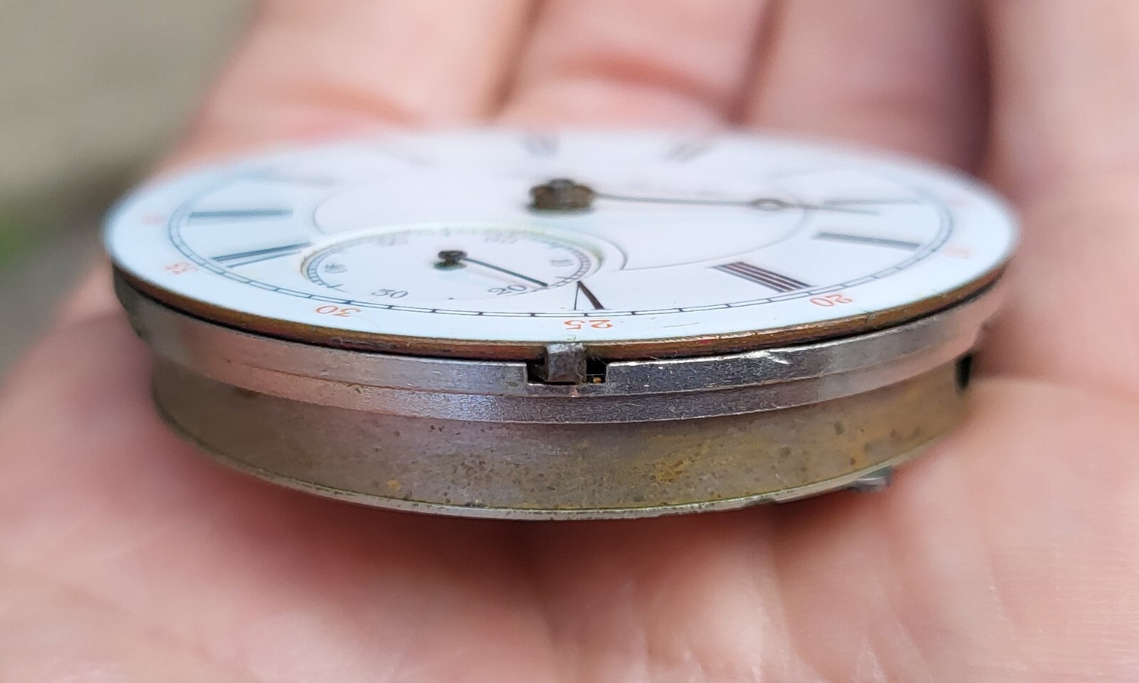 Hampden Dueber Pocket Watch Movement & Dial Face c1894 Antique AS IS
