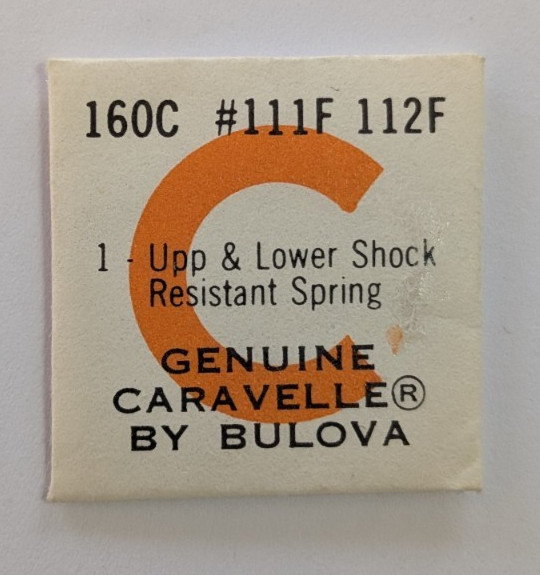 Bulova Cal. 16OC – Upper & Lower Shock Resistant Spring Part# 111F 112F