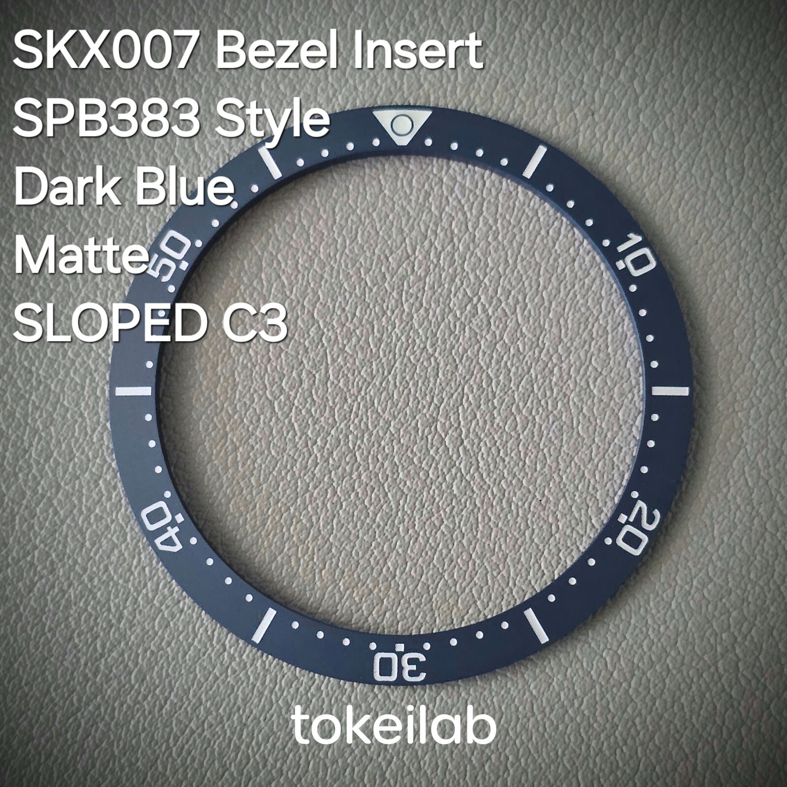 Bezel Insert SKX007 Ceramic C3 (SPB383 style) / Sloped / Dark Blue Matte