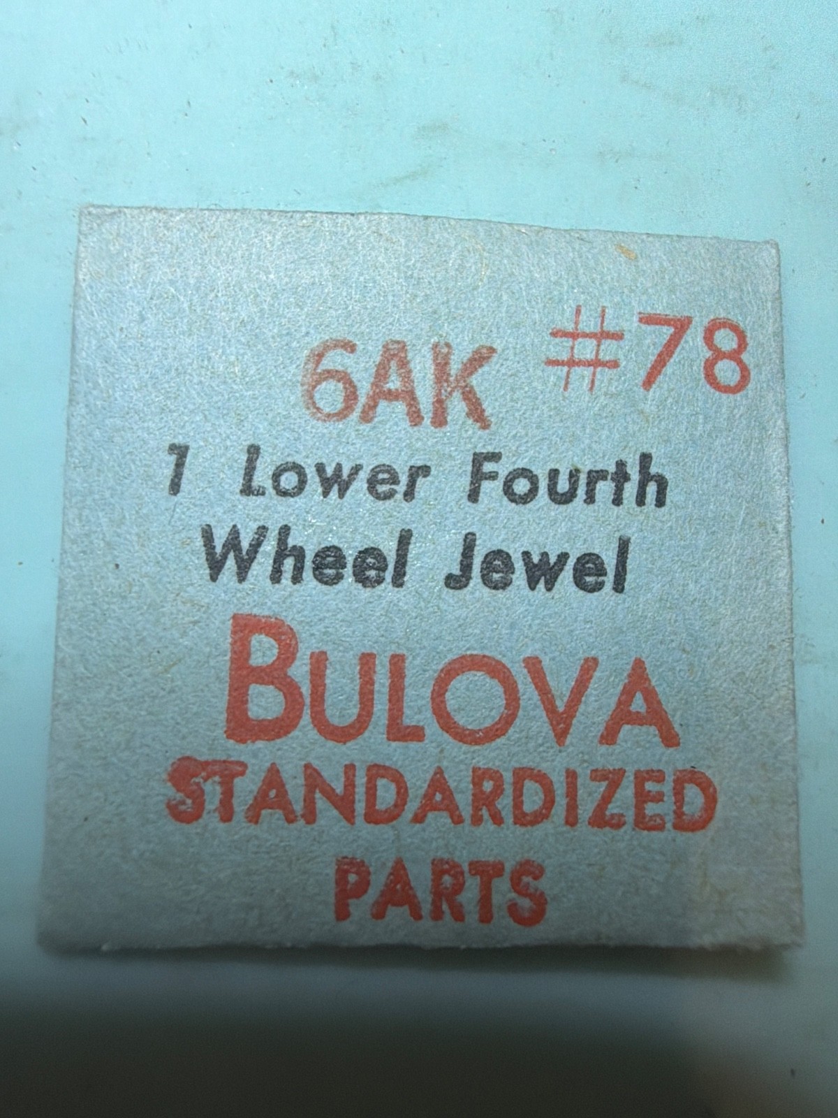 Bulova #78 – Fourth Wheel Lower Jewel – NOS – Various Calibers