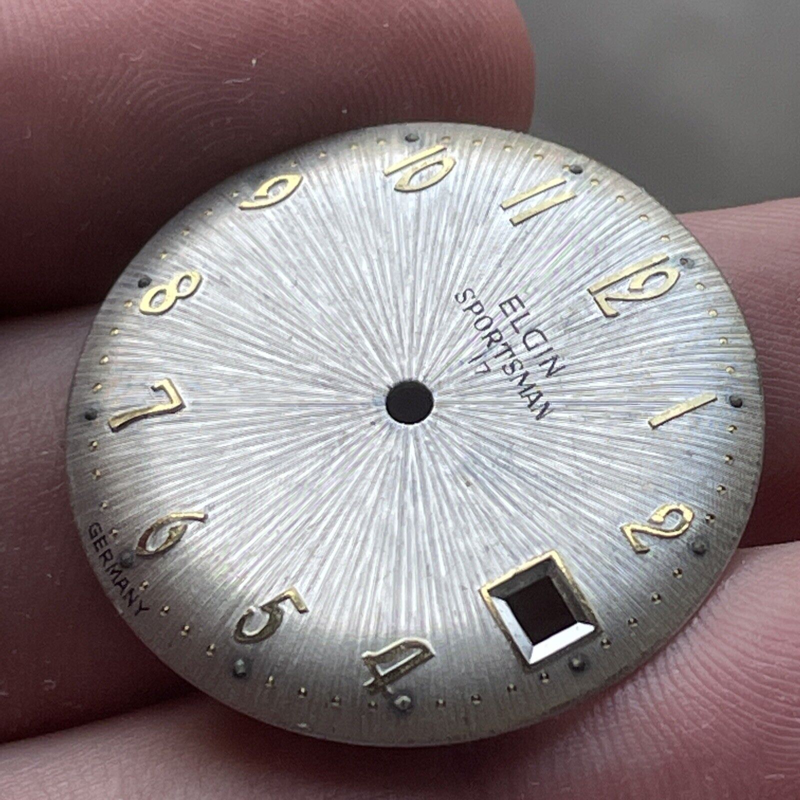 Vintage Elgin Watch Co. Sportsman German Watch Face