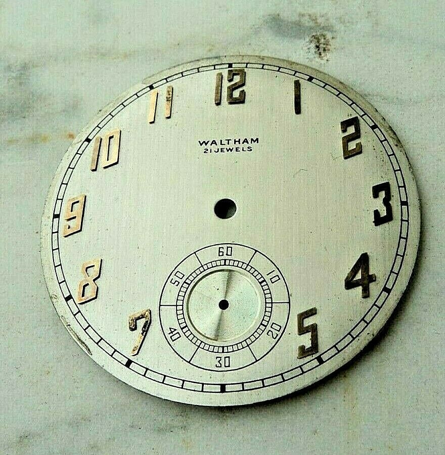 WALTHAM 21 JEWELS Colonial 1924 Mod.12s Premier Dial 208-A Sterling & 18K Gold