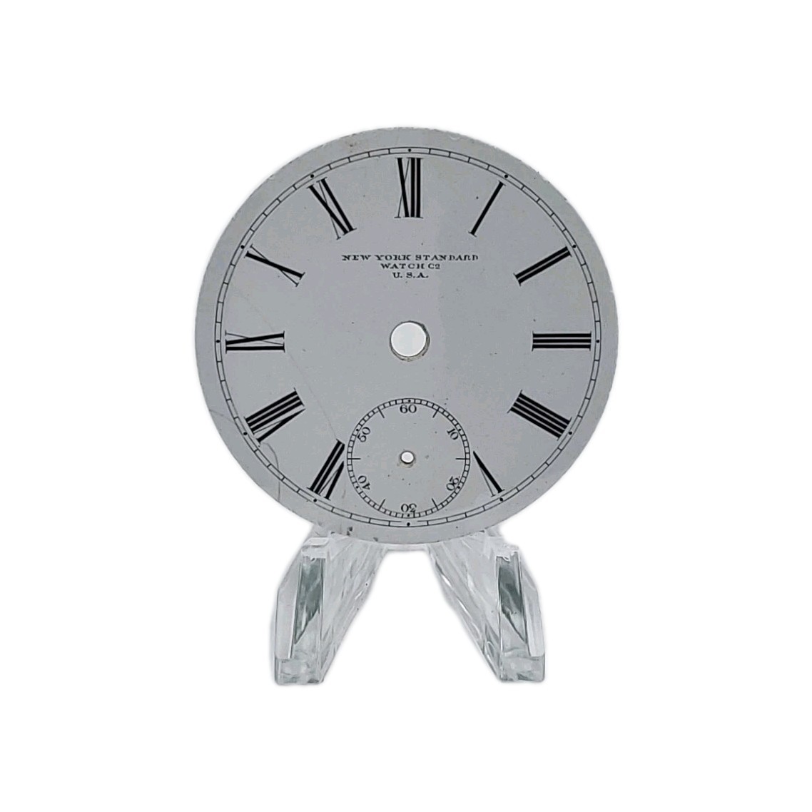 NY Standard 44.8mm Enamel Pocket Watch Dial Only 1393