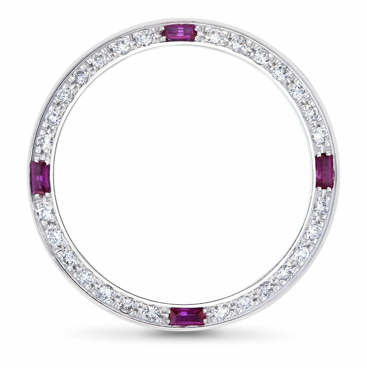 .70CT NATURAL DIAMOND BEZEL 18KW WITH RUBIES FOR ROLEX DATE DATEJUST PRESIDENT