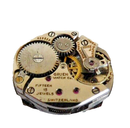 GRUEN 270 MOVEMENT 15 JEWELS NOT RUNNING FOR PARTS or REPAIR.