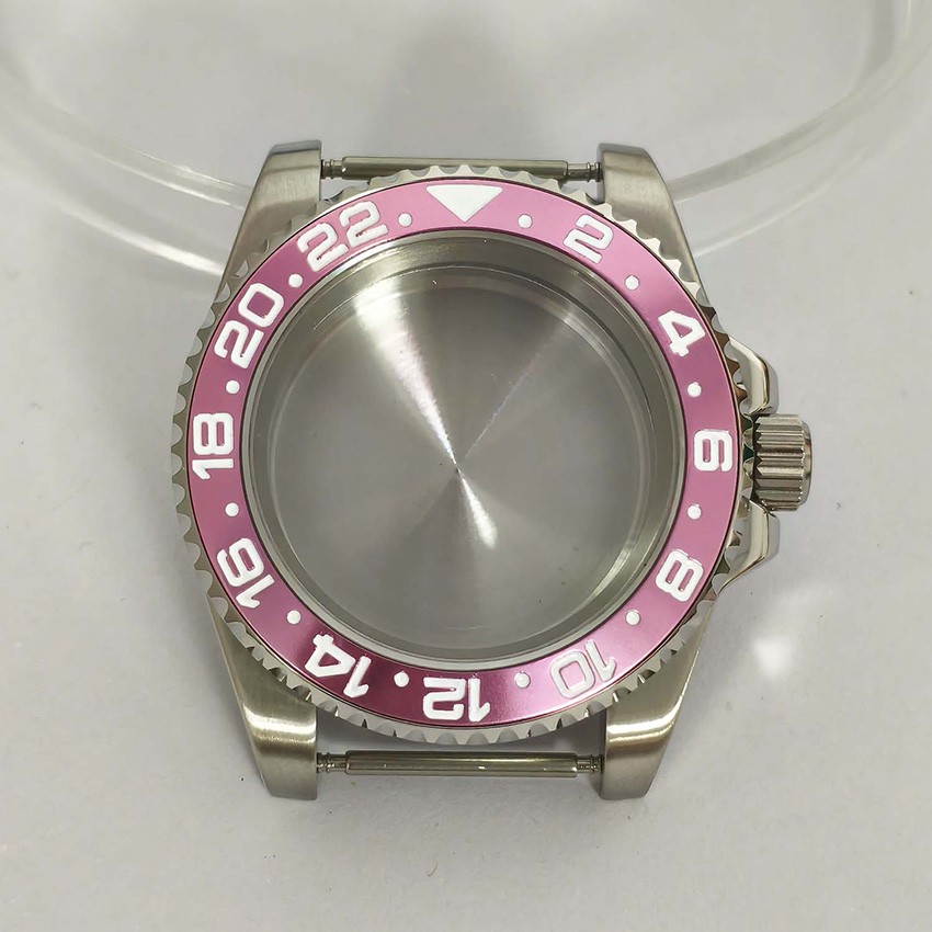 Flat Sapphire Glass Steel Case 40mm Display/Solid Base for NH35/NH36/7S Movement